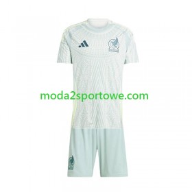 Koszulka Meksyk Dziecięcy Wyjazdowe Stroje Piłkarskie Copa America 2024 Krótki Rękaw